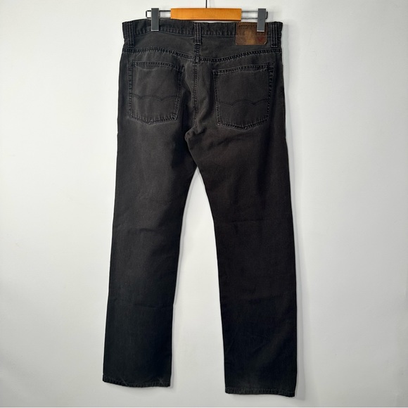 American Eagle Black Cotton Denim Jeans Mid Rise Straight - Picture 2 of 6